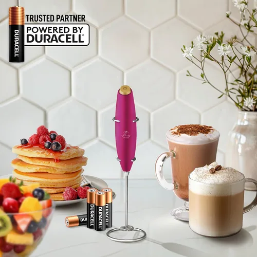 Vista 484 de Zulay Milk Boss Espumador de leche potente manual, hace espuma para latte, batidor para mezclar bebidas, café, miniespumador para capuchino, frappé