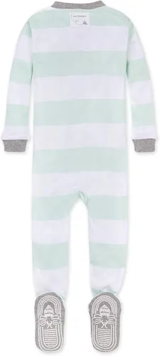 Vista 2 de Burt's Bees Baby Baby Boys' Pajamas, Zip-Front Non-Slip Unisex Footed Sleeper Pjs, Organic Cotton
