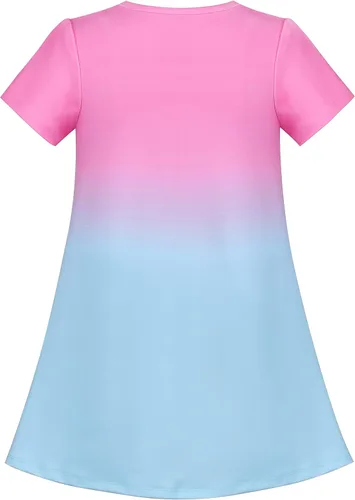 Vista 2 de Sunny Fashion Camiseta de vestir para niñas, con apliques de ardilla, talla 3-8, Rosado