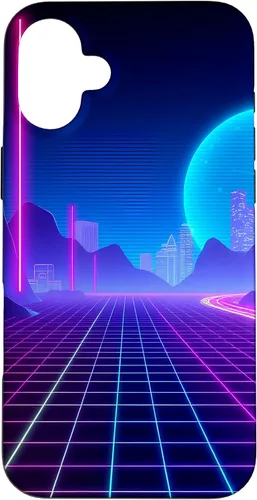 Vista 23 de Vaporwave Aesthetic Synthwave Retrowave 80s 90s Art Case for iPhone 16