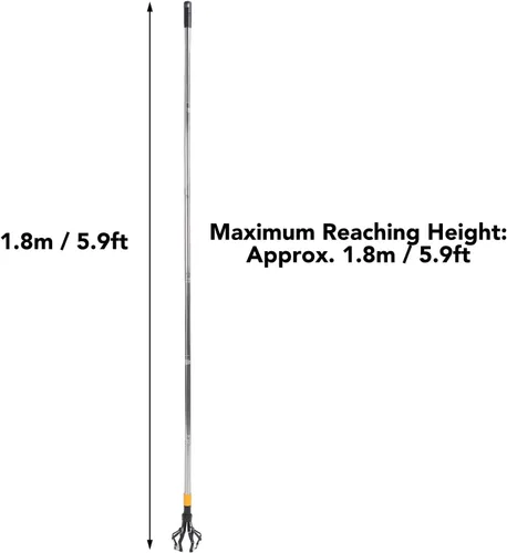 Vista 8 de 1.8 m High Ceiling Light Bulb Changer, Lightweight Telescopic Extension Pole with Flip Cover Lock, for Household Bulb Changing
