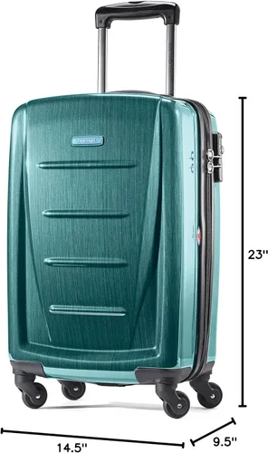 Vista 144 de Samsonite Winfield 2 Equipaje rígido con ruedas giratorias, Azul profundo, Juego de 3 piezas (20/24/28)