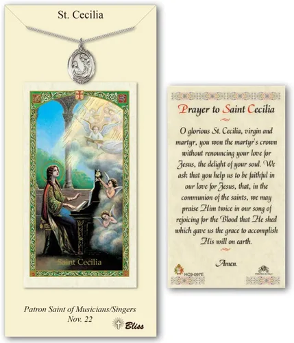 Vista 2 de Medalla de peltre Nuestra Señora de la Consolación con tarjeta de oración santa laminada