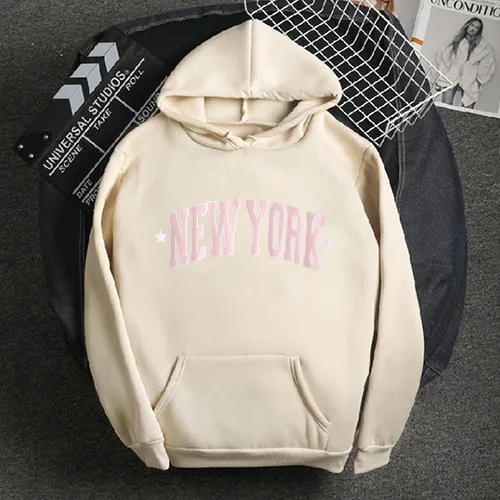 Vista 2 de Hemlock Sudaderas con capucha para mujeres y adolescentes y niñas, color liso, suéter con capucha