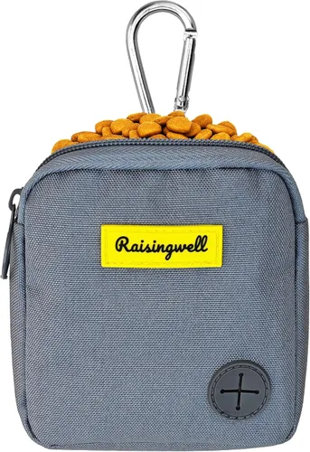 Vista 25 de Bolsa de golosinas para perros Raisingwell para caminar y entrenar con clicker, bolsas para excrementos pequeñas, riñonera con cierre, kit de A1.