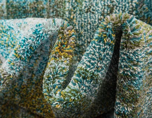 Vista 7 de Unique Loom Jardin Collection - Alfombra para múltiples áreas, abstracta, vibrante., Polipropileno, Turquoise