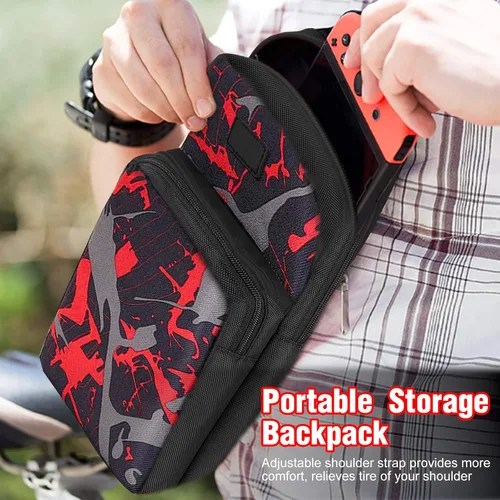 Vista 3 de INFURIDER Portable Travel Carrying Case for Nintendo Switch, Durable Shoulder Storage Bag Fashion Backpack for SwitchSwitch Lite Console Accessories