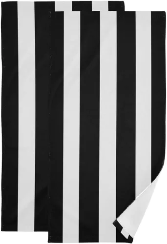 Vista 17 de Giwawa Toallas de mano en blanco y negro – Juego de 2 toallas de baño decorativas para baño, cocina, gimnasio, 14 x 28 pulgadas
