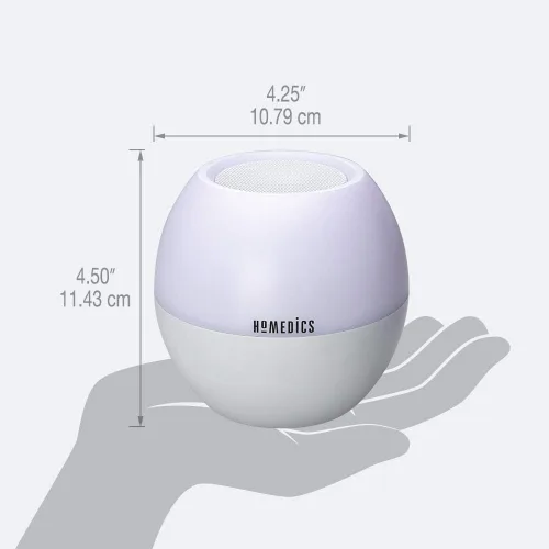 Vista 8 de HoMedics SoundSpa Sunrise, máquina de sonido para dormir para adultos y bebés, 4 sonidos calmantes, 4 sonidos de despertador, altavoz Bluetooth