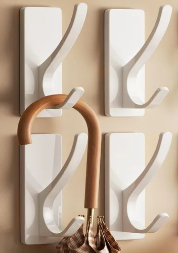 Vista 10 de Ganchos autoadhesivos para colgar: gancho de pared de acero inoxidable resistente para toallas, mochilas, sombreros, baño, recámara, puerta, gancho
