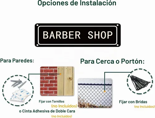 Vista 4 de Cartel de hojalata para barbería y pub para el hogar, vintage, retro, placa de metal, 4 x 16 pulgadas