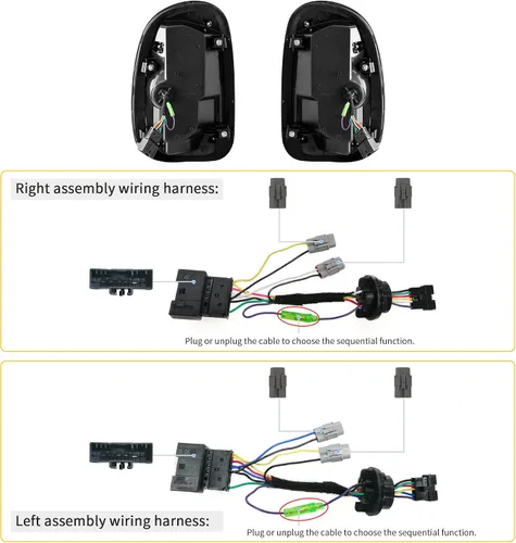 Vista 5 de VLAND - Luces traseras ahumadas LED Union Jack compatibles con BMW Mini Cooper Countryman R60 2010-2016 con señal de giro secuencial, luces