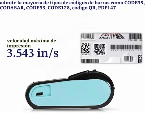 Vista 2 de No es compatible con iPhone iOS/IPAD/MAC, solo compatible con Android/Windows, impresora térmica Bluetooth de recibos de 2.283 in, mini impresora