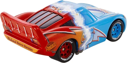 Vista 2 de Disney/Pixar Cars Vehículo fundido a presión de Rayo Mcqueen en transformación