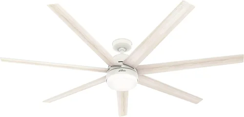 Vista 14 de Hunter Ventilador de techo blanco mate con WiFi de 60 pulgadas con kit de luz LED y control de pared