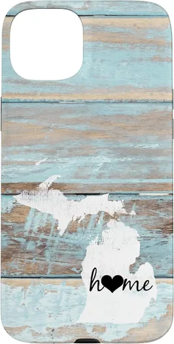 Vista 9 de Michigan Rustic Home Pride US State Distressed Look Case for iPhone 17