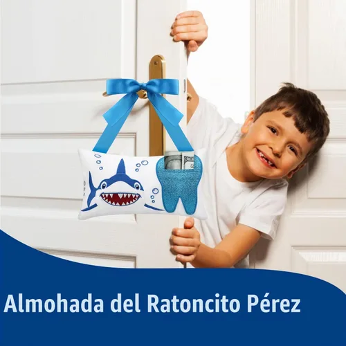 Vista 6 de Almohada de hada de dientes con bolsillo para niñas y niños, almohada de dientes de hadas de dientes, bolsa de recuerdo de dientes, 8.6 x 4.8 Para