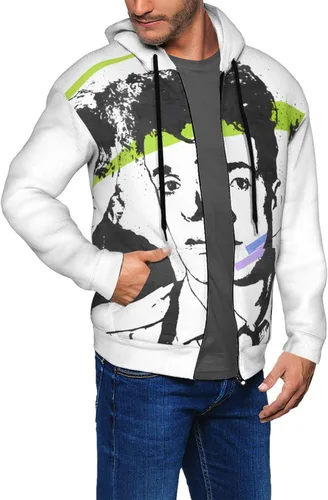 Vista 7 de Soda Music And Stereo Men's Hoodie Full Zip Long Sleeve Sweatshirt Printed Casual Shirt Hoodie