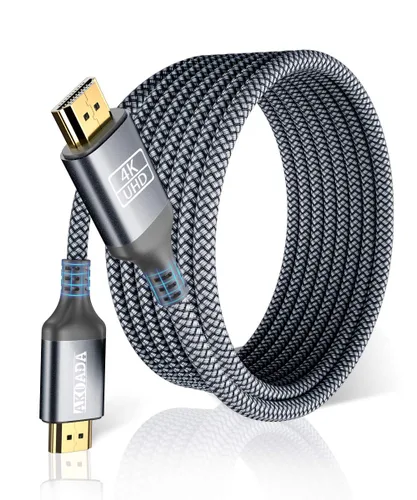Vista 8 de AkoaDa Cable HDMI 4K de 15 pies, cable de juegos de alta velocidad 2.0 de 18 Gbps 4K a 60 Hz HDR, 2K, ARC 3D compatible con PS5/4, TV UHD