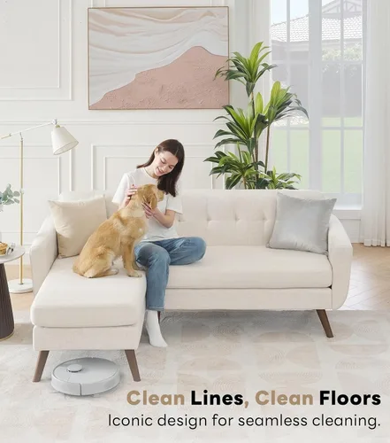 Vista 4 de Tbfit Sofá en Forma de L, Sofás Seccionales Modernos de Mediados de Siglo de 80" de Ancho, Sofás de 3 Plazas con Chaise Lounge Amplio, Sofá Beige