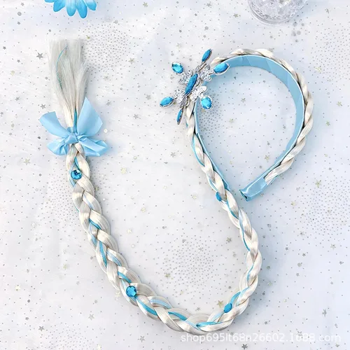 Vista 8 de Peluca de princesa de hielo, accesorios para el cabello