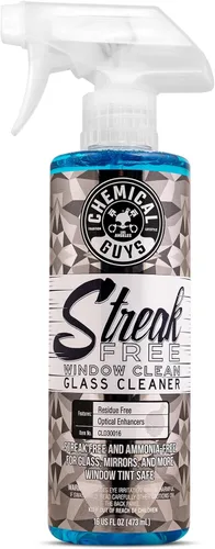 Vista 10 de Chemical Guys Limpiador de vidrios y ventanas sin dejar marcas (para vidrios, ventanas, espejos, pantallas de navegación y más) sin amoníaco, 16 fl