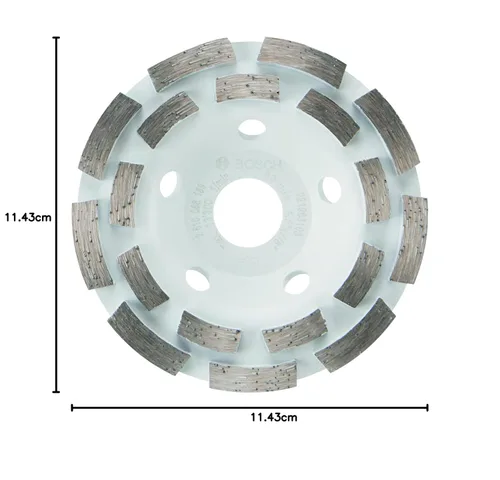 Vista 10 de BOSCH DC4518 Rueda de copa de diamante segmentada de doble fila de 4.5 pulgadas para hormigón