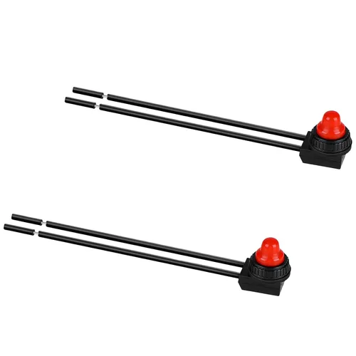 Vista 7 de Paquete de 2 interruptores de botón impermeables IP67, 12V CC 3A Negro
