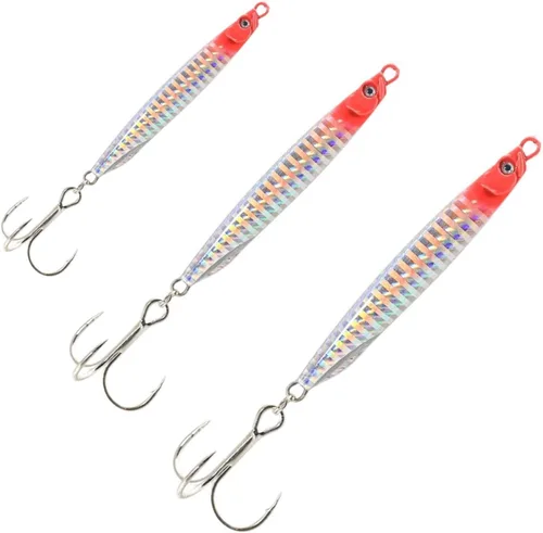 Vista 11 de Señuelos de pesca de agua salada, plantillas de pesca, cucharas de pesca para lubina, pompano, caballa española, pescado azul