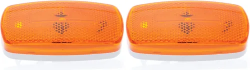 Vista 2 de Optronics MC32AS Luz Marcadora/de Gálibo de Montaje en Superficie - 4" x 2" x 1.125", Lente Ámbar con Base Blanca