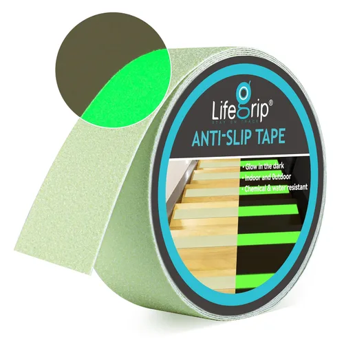 Vista 39 de Lifegrip - Cinta de tracción antideslizante, cinta de fricción de 1 pulgada x 15 pies, el mejor agarre, adhesivo abrasivo para escaleras, peldaños