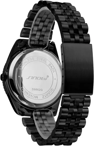 Vista 4 de SINOBI Men's Luminous Hand Calendar Date Quartz Watch Classic Stainless Steel Watches for Men