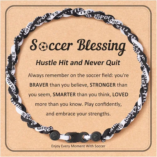 Vista 8 de Regalos de béisbol, baloncesto, fútbol, collar de béisbol, baloncesto, fútbol, cuerda trenzada de nailon para ideas de adolescentes con tarjeta