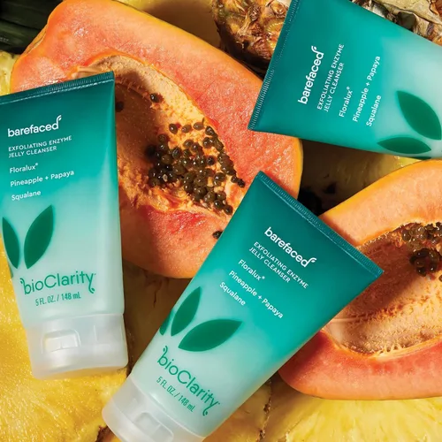 Vista 4 de BioClarity Limpiador exfoliante de gelatina, exfoliante suave con piña y papaya, 100% vegano, libre de crueldad, adecuado para todo