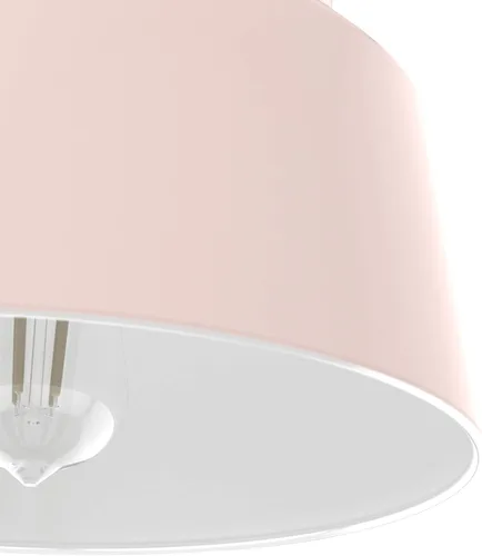 Vista 4 de Hunter - Cranbrook 1-Light Blush Pink, luz de montaje empotrado de tamaño mediano, regulable, estilo moderno, con forma de campana