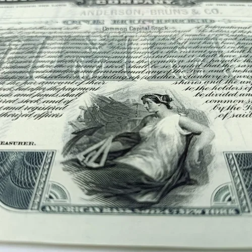 Vista 3 de Certificado de Acciones Coleccionables - Empresa que hizo el Titanic "Marina Mercantil Internacional" 1915-20