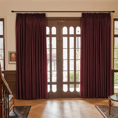 Vista 40 de HUTO Cortinas Plisadas de Pinzas Opacas con Aislamiento Térmico para Oscurecer la Habitación, Panel de Tratamiento de Ventana para Sala de Estar