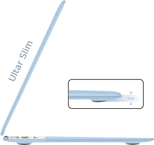 Vista 4 de B BELK Funda compatible con MacBook Air de 13 pulgadas modelo A1466 A1369 versión 2010-2017, carcasa rígida de plástico mate para laptop + cubierta
