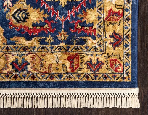 Vista 7 de Unique Loom District Collection - Alfombra geométrica de granja, rústica, con bordes, (4 pies x 6 pies, rectangular, azul/beige)