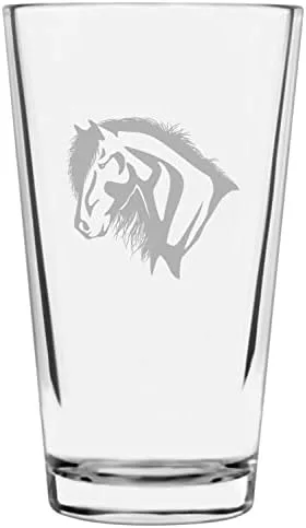 Vista 21 de Shetland Pony (cuerpo) - Vaso de pinta grabado con temática de caballo alternativo de 16 onzas