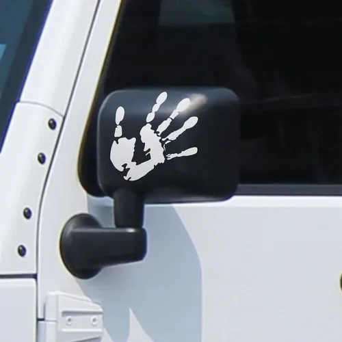 Vista 10 de Sabary 2 piezas de calcomanías de onda, señal de onda, compatible con SUV, vehículo todoterreno, para pegatinas manuales de automóviles, decoración
