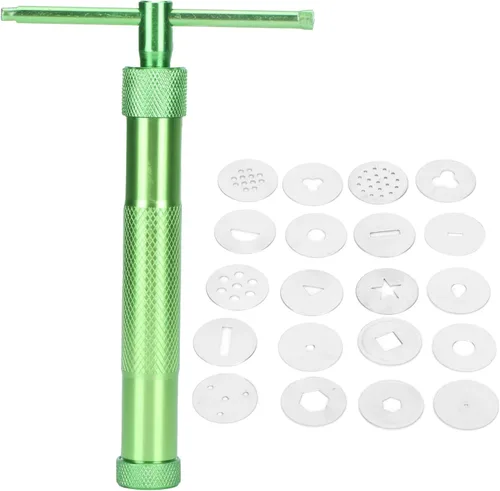 Vista 6 de Extrusora de arcilla, herramientas de arcilla polimérica, kit de exprimidor giratorio de acero inoxidable, herramientas de cerámica para cerámica