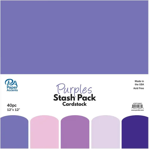Vista 5 de PA Paper Accents - Paquete de cartulina de 12 x 12 pulgadas, papel de cartulina de color negro para hacer tarjetas, álbumes de recortes, impresión