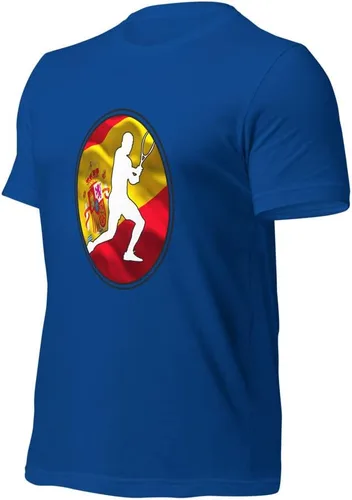 Vista 31 de Carlos Alcaraz Camiseta de manga corta unisex de algodón con diseño de bandera de España