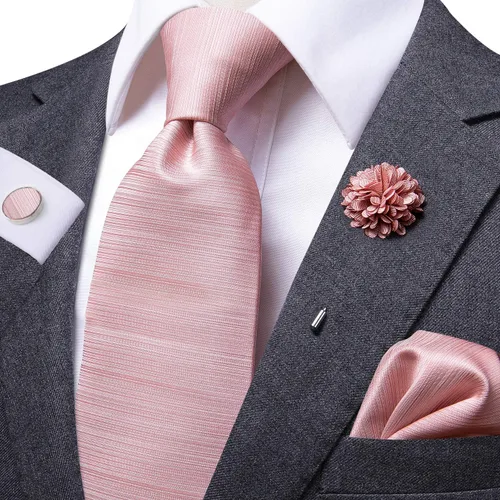 Vista 2 de Dubulle Juego de 4 gemelos de seda para hombre con diseño de estampado de flores y solapa para hombre