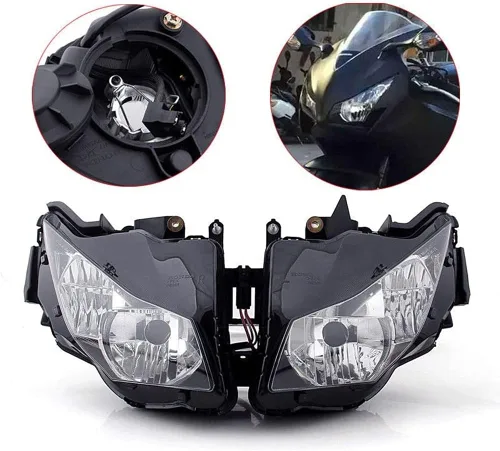 Vista 7 de Conjunto de faros delanteros de motocicleta para CBR600F4 1999 2000 CBR 600 F4 Kit de montaje de lámpara de cabeza delantera