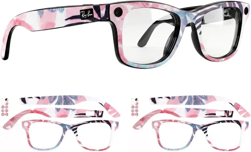 Vista 20 de Fundas protectoras compatibles con gafas Ray-Ban Meta Wayfarer Gen2/Gen1, calcomanías de vinilo 3M de alta calidad, resistentes a los arañazos