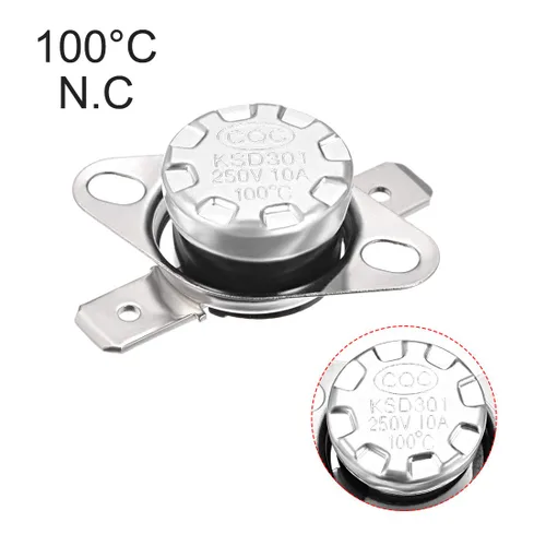 Vista 114 de uxcell KSD301 Termostato 32.0 °F/32 ° F 10 A Normalmente Cerrado N.C Ajuste Snap Disc Interruptor de temperatura para microondas, horno, cafeteras 2