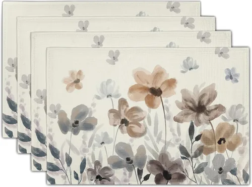 Vista 25 de Fall Placemats 12×18 Inches Set of 4 Autumn Leaves Festival Indoor Kitchen Dining Table Place Mats for Home Party Decoration