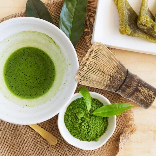Vista 4 de Fdit Batidor de té verde matcha, cepillo japonés, accesorios de té para hacer té (120 puntas)